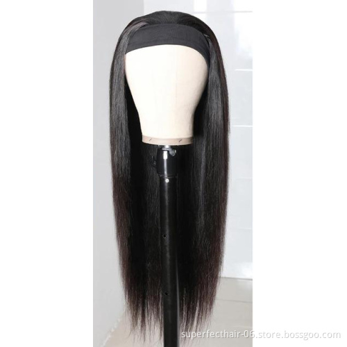 Headband lace wig headband wig human hair colored honey blonde headband wig human hair